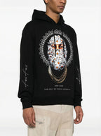 FesFas white chrysanthemum-print Hoodie | Black | Men