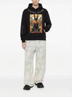FesFas Egyptian Cat-print Hoodie | Black | Men