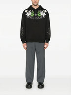FesFas flower-print Hoodie | Black | Men