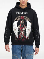 FesFas Warrior-print Hoodie | Black | Men