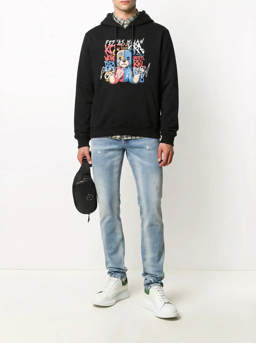 FesFas bear-print Hoodie | Black | Men