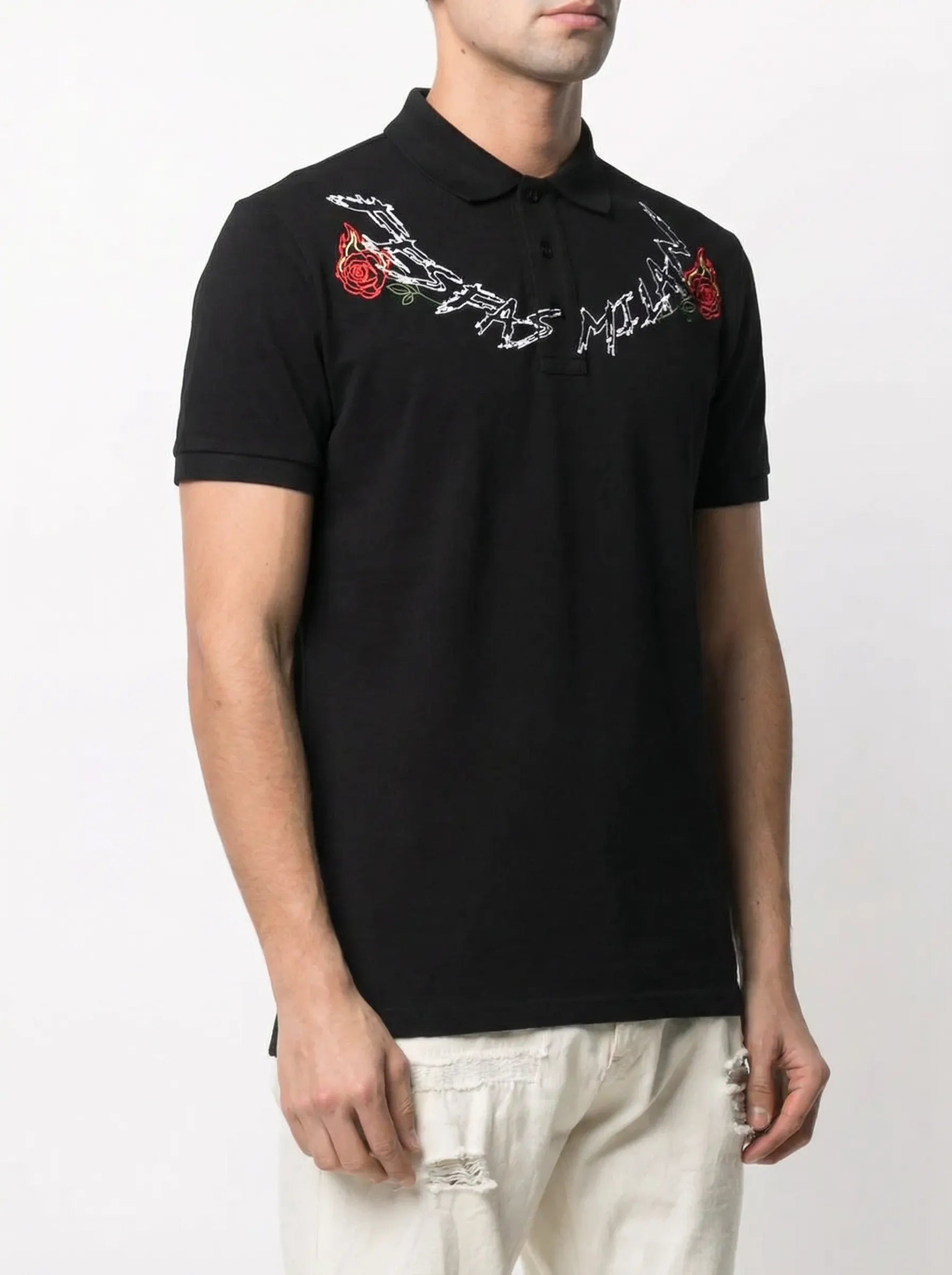 FesFas graphic-print | Áo Polo | Nam | Màu Đen