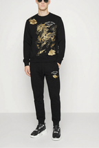 FesFas golden horse-print Sweatshirt Set | Black | Men