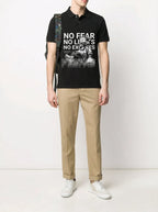 FesFas “No Fear”-print | Áo Polo | Nam | Màu Đen