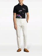 FesFas Dragonfly-print | Áo Polo | Nam | Màu Đen