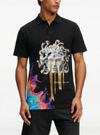 FesFas Medusa-print | Áo Polo | Nam | Màu Đen
