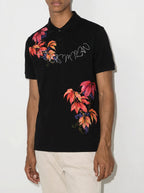 FesFas Leaf-print | Áo Polo | Nam | Màu Đen