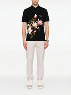 FesFas Floral-print | Áo Polo | Nam | Màu Đen