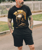 FesFas sparta-print | Bộ T-Shirt | Nam | Màu Đen