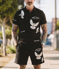 FesFas pigeons-print | Bộ Polo | Nam | Màu Đen