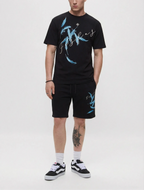 FesFas feathers-print | Bộ T-Shirt | Nam | Màu Đen
