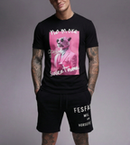 FesFas panther-print | Bộ T-Shirt | Nam | Màu Đen