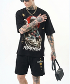 FesFas angel-print | Bộ T-Shirt | Nam | Màu Đen
