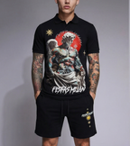 FesFas angel-print | Bộ Polo | Nam | Màu Đen