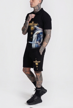 FesFas knight-print | Bộ Polo | Nam | Màu Đen