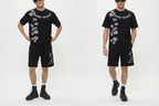 FesFas flowers-print | Bộ T-Shirt | Nam | Màu Đen