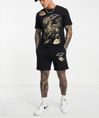 FesFas golden horse-print | Bộ T-Shirt | Nam | Màu Đen