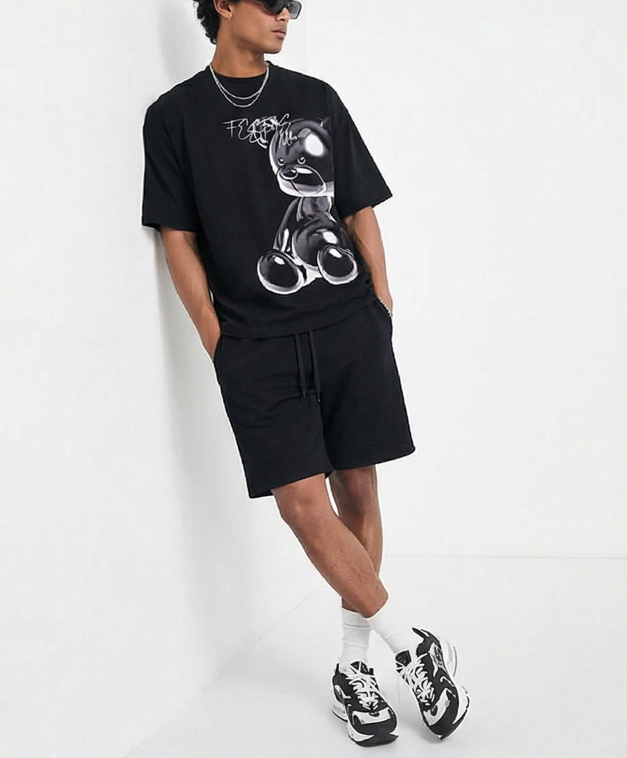FesFas balloon bear-print | Bộ T-Shirt | Nam | Màu Đen