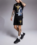 FesFas knight-print | Bộ T-Shirt | Nam | Màu Đen