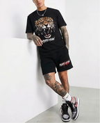 FesFas jaguar-print | Bộ T-Shirt | Nam | Màu Đen