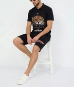 FesFas jaguar-print | Bộ Polo | Nam | Màu Đen