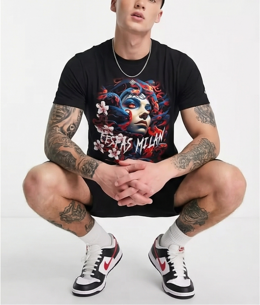 FesFas medusa-print | Bộ T-Shirt | Nam | Màu Đen