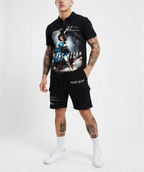 FesFas heaven guardian-print | Bộ Polo | Nam | Màu Đen