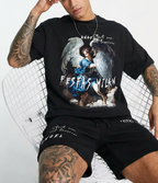 FesFas heaven guardian-print | Bộ T-Shirt | Nam | Màu Đen