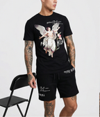 FesFas angel-print | Bộ T-Shirt | Nam | Màu Đen