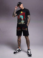 FesFas graphic-print | Bộ Polo | Nam | Màu Đen