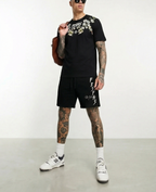FesFas flowers-print | Bộ T-Shirt | Nam | Màu Đen