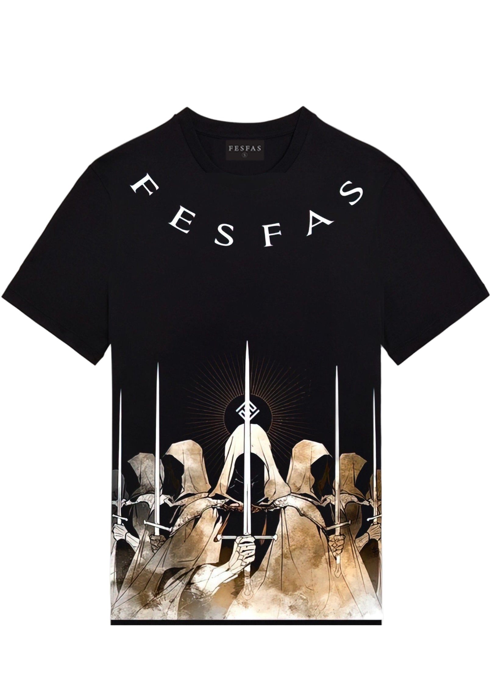 FesFas knights-print | Áo Thun | Nam | Màu Đen