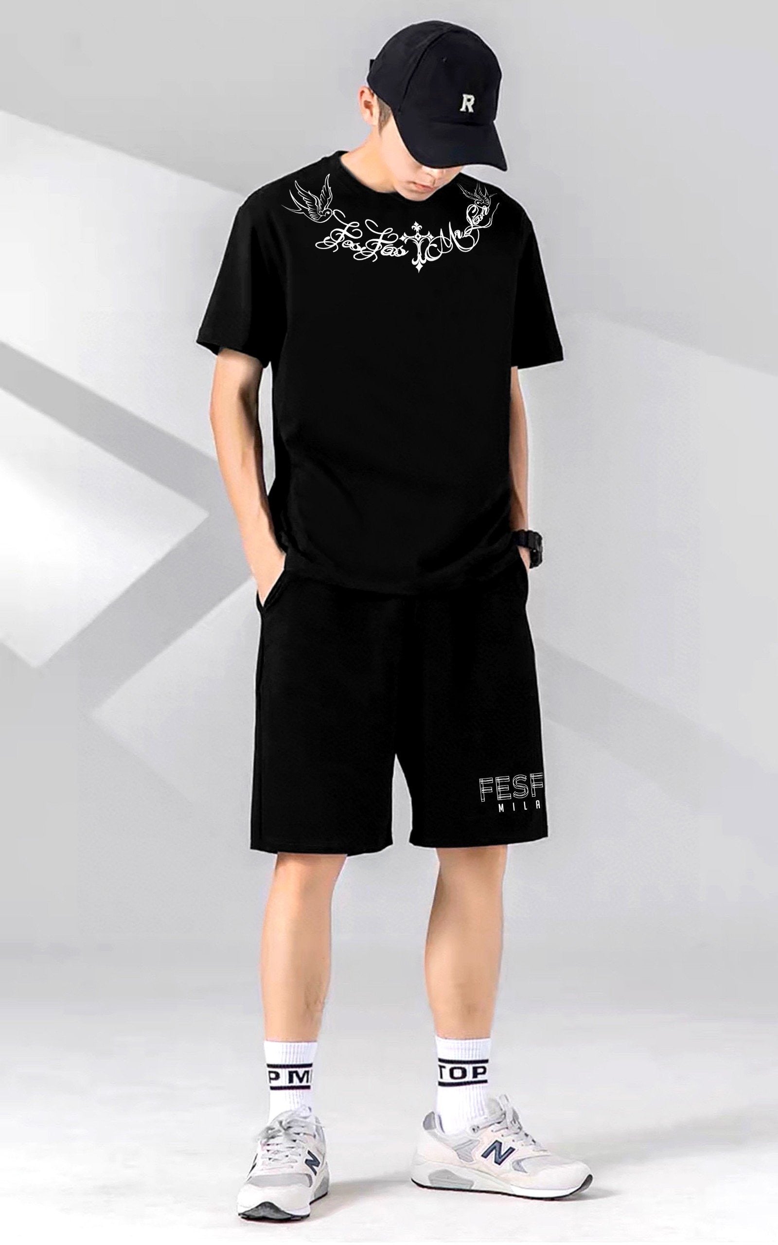 FesFas Drawstring Shorts | Men | Black