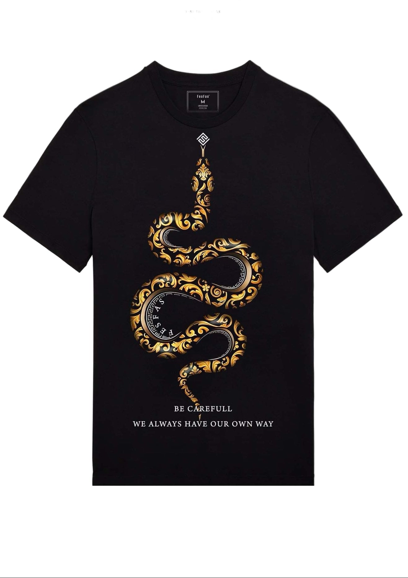 FesFas Snake-print | Áo Thun | Nam | Màu Đen