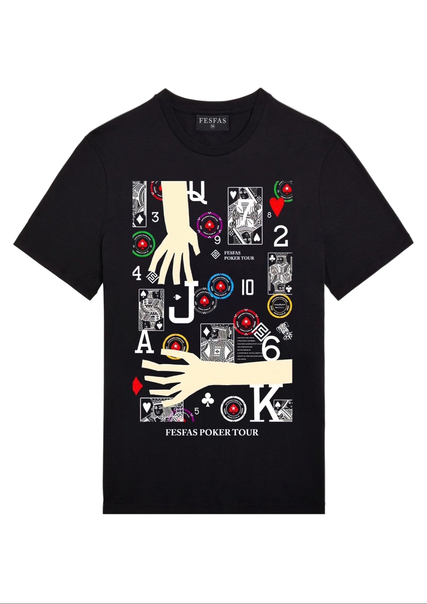 FesFas Poker-print | Áo Thun | Nam | Màu Đen