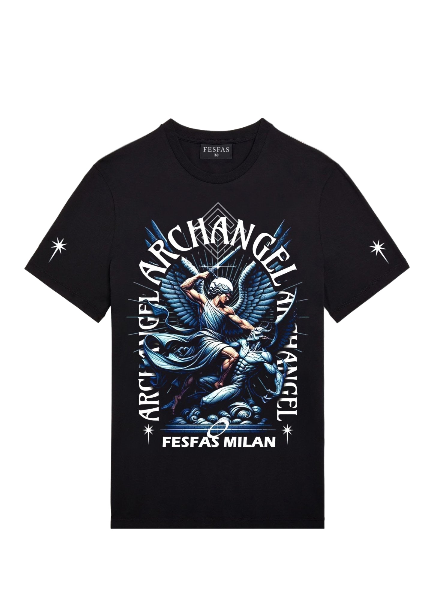 FesFas Angel-print | Áo Thun | Nam | Màu Đen