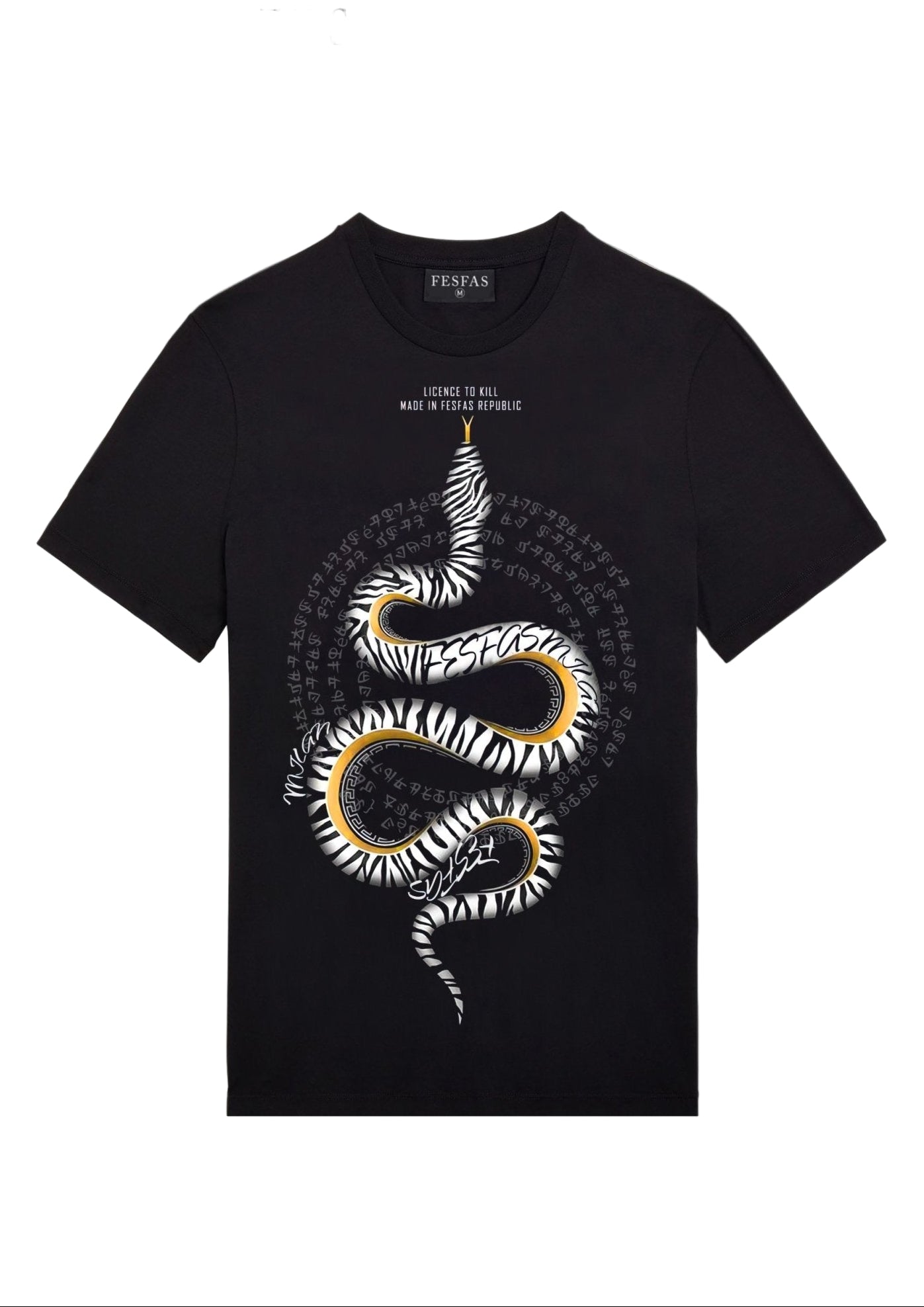 FesFas Snake-print | Áo Thun | Nam | Màu Đen