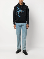 FesFas Feathers-print Hoodie Set | Black | Men
