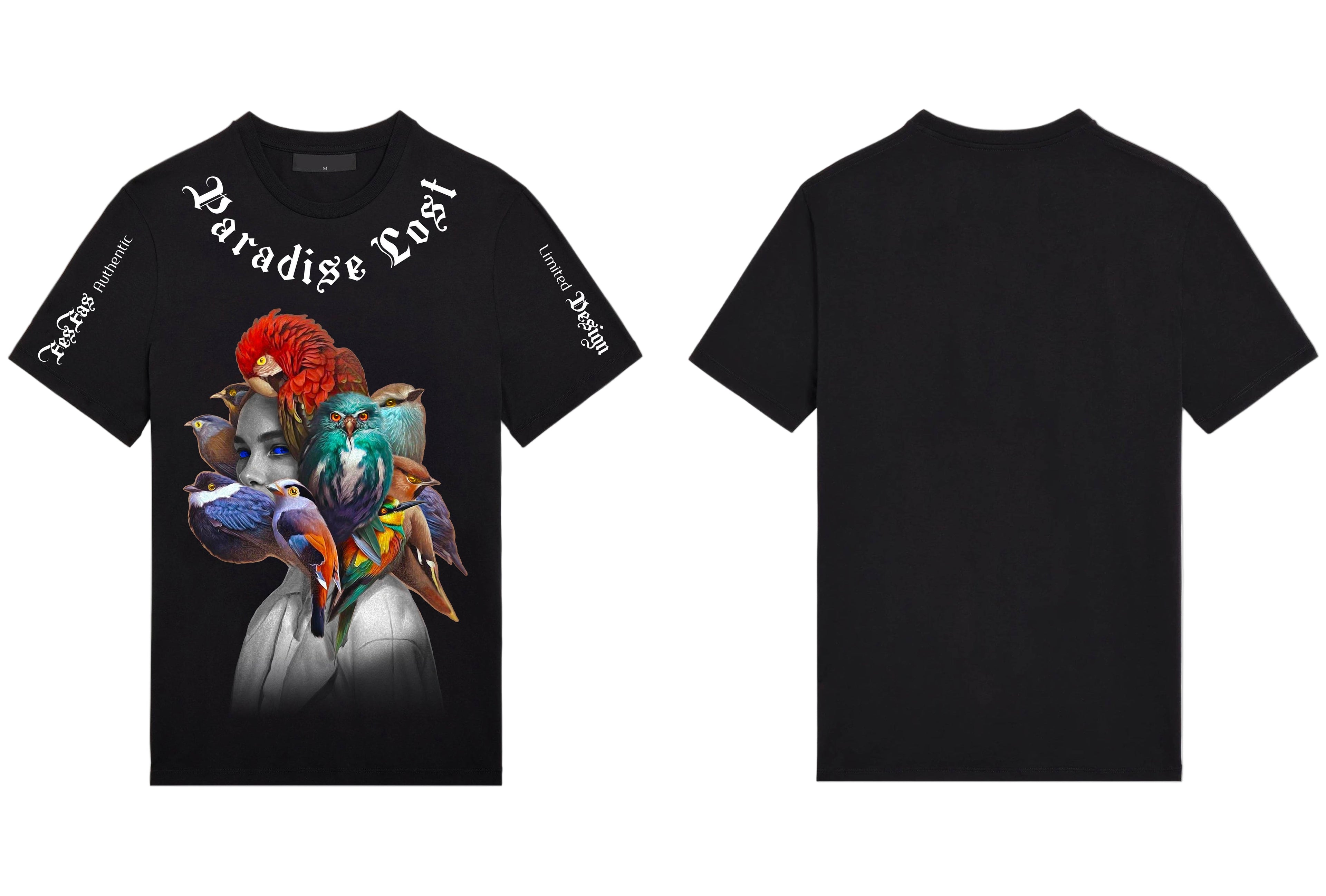 FesFas parrots-print | Áo Thun | Nam | Màu Đen