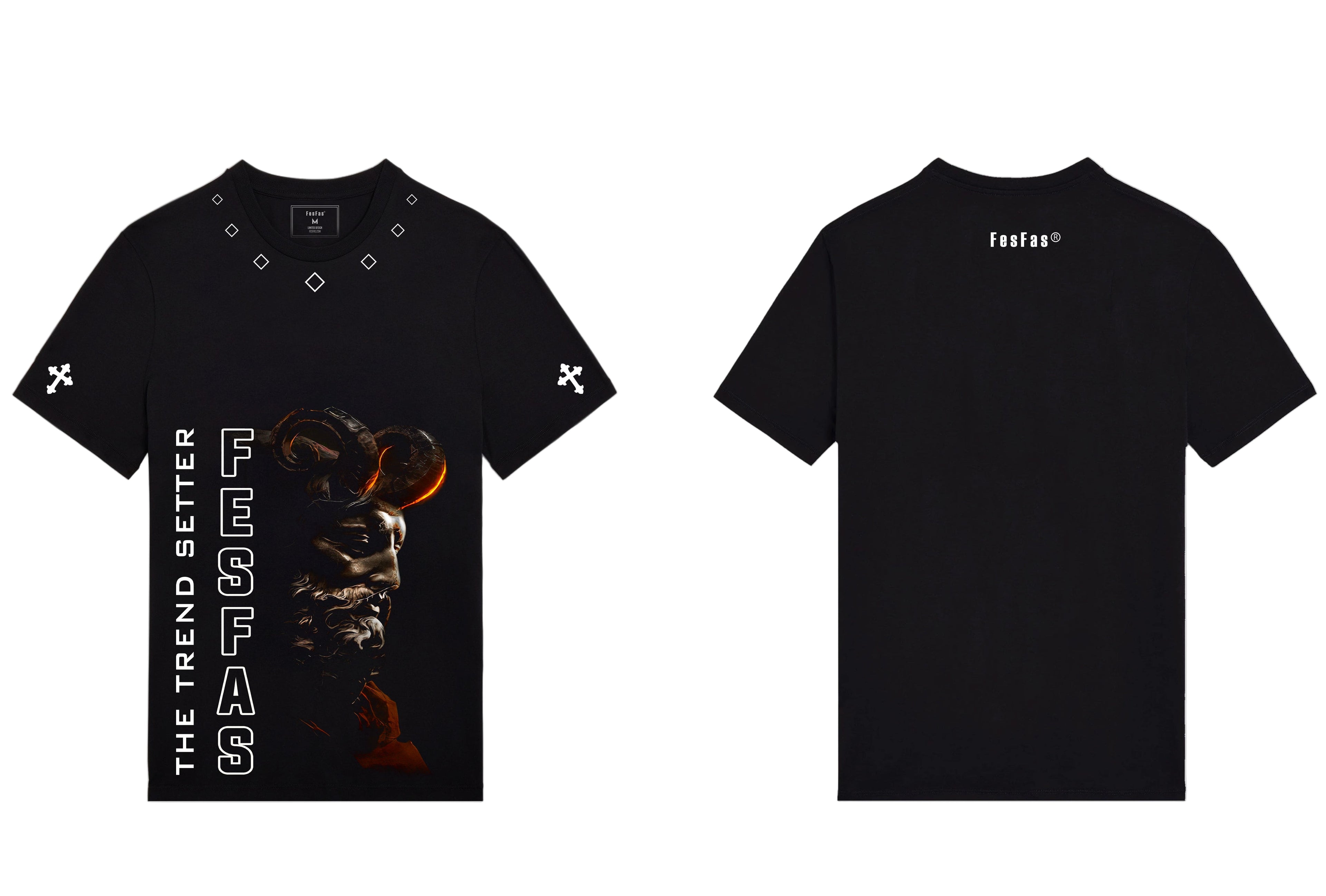 FesFas graphic-print | Áo Thun | Nam | Màu Đen