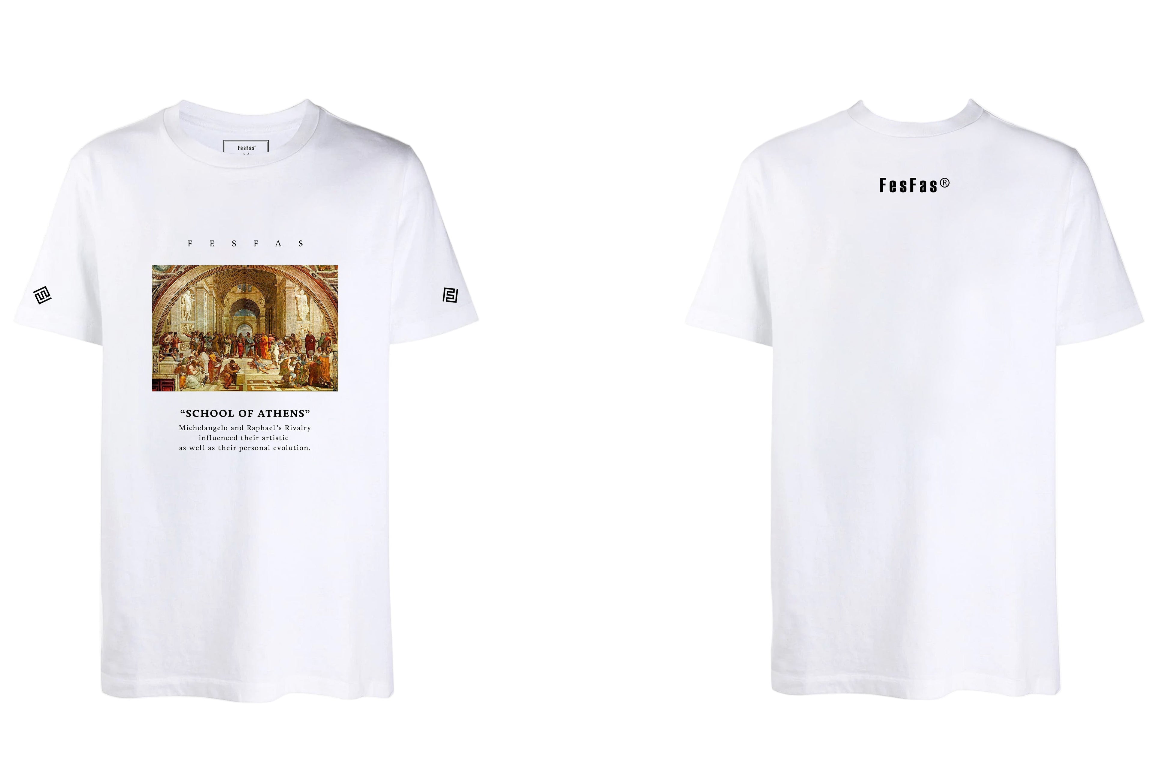 FesFas athens-print T-shirt | White | Men