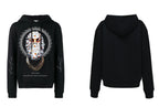 FesFas white chrysanthemum-print Hoodie | Black | Men