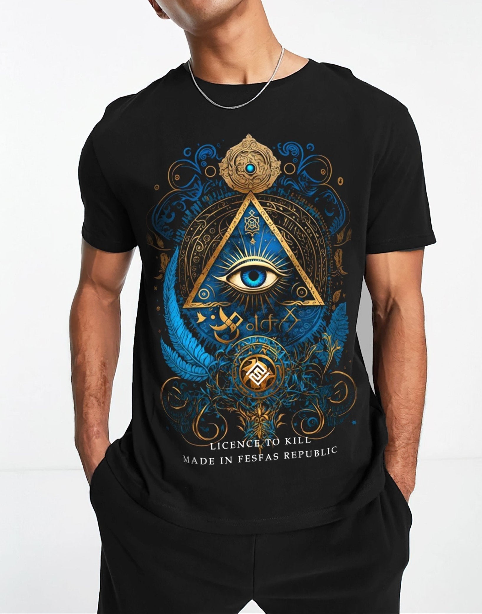 FesFas Eye-print | Áo Thun | Nam | Màu Đen