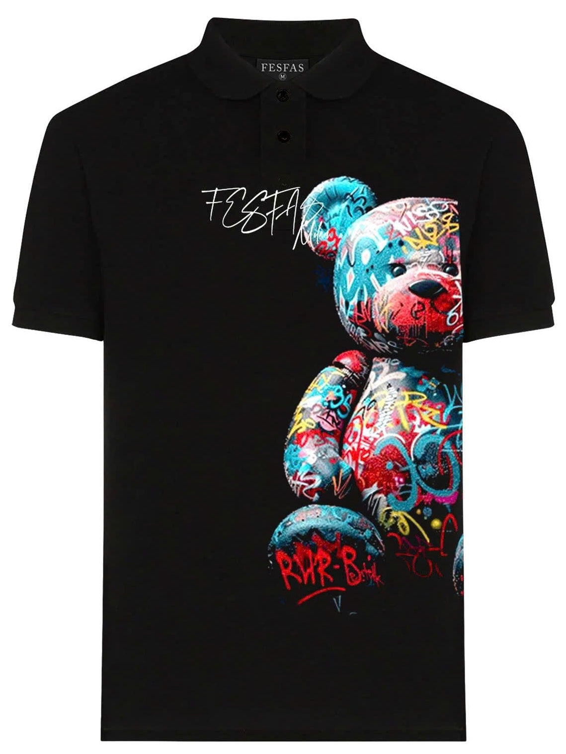 FesFas bear-print | Áo Polo | Nam | Màu Đen