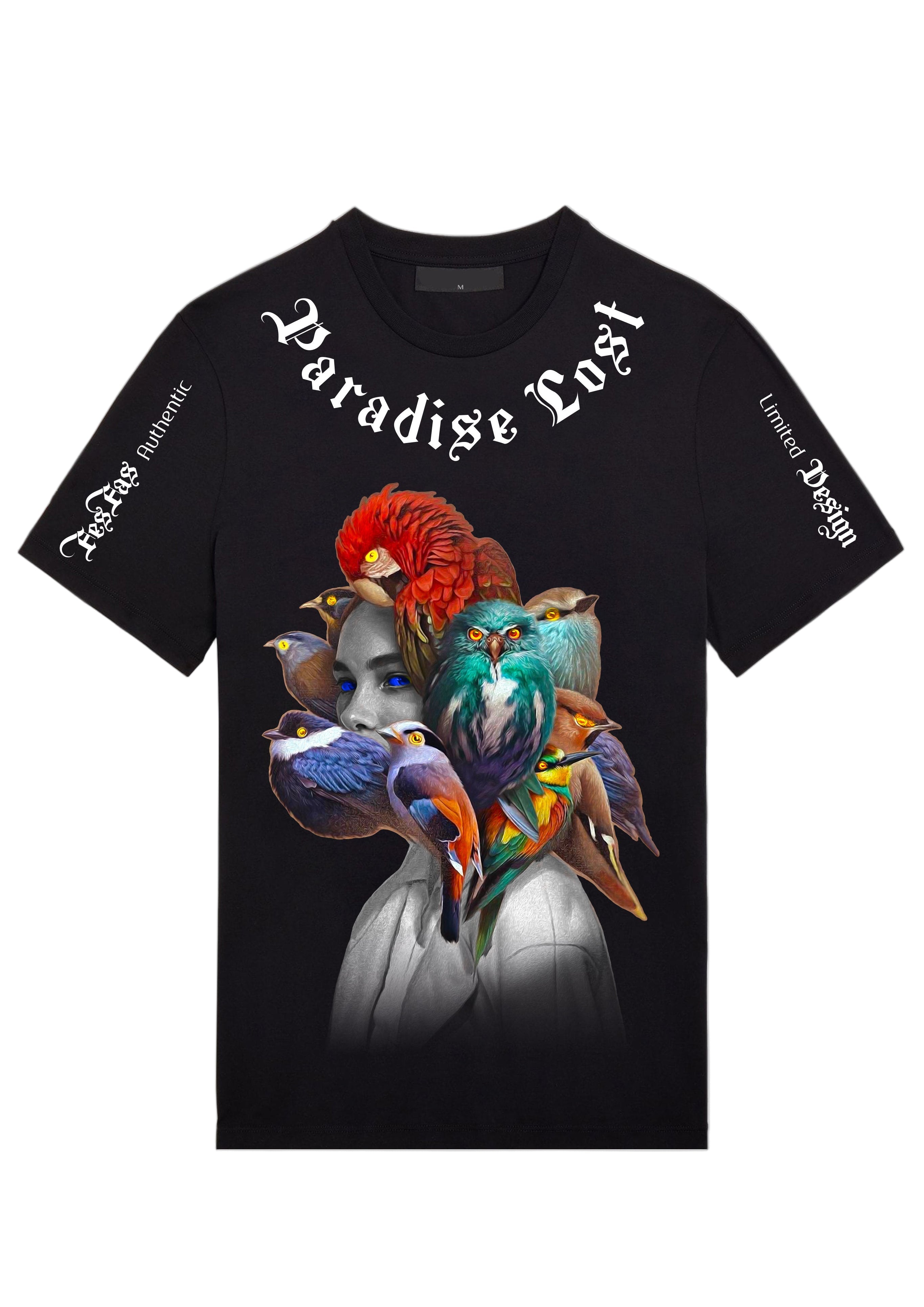 FesFas parrots-print | Áo Thun | Nam | Màu Đen