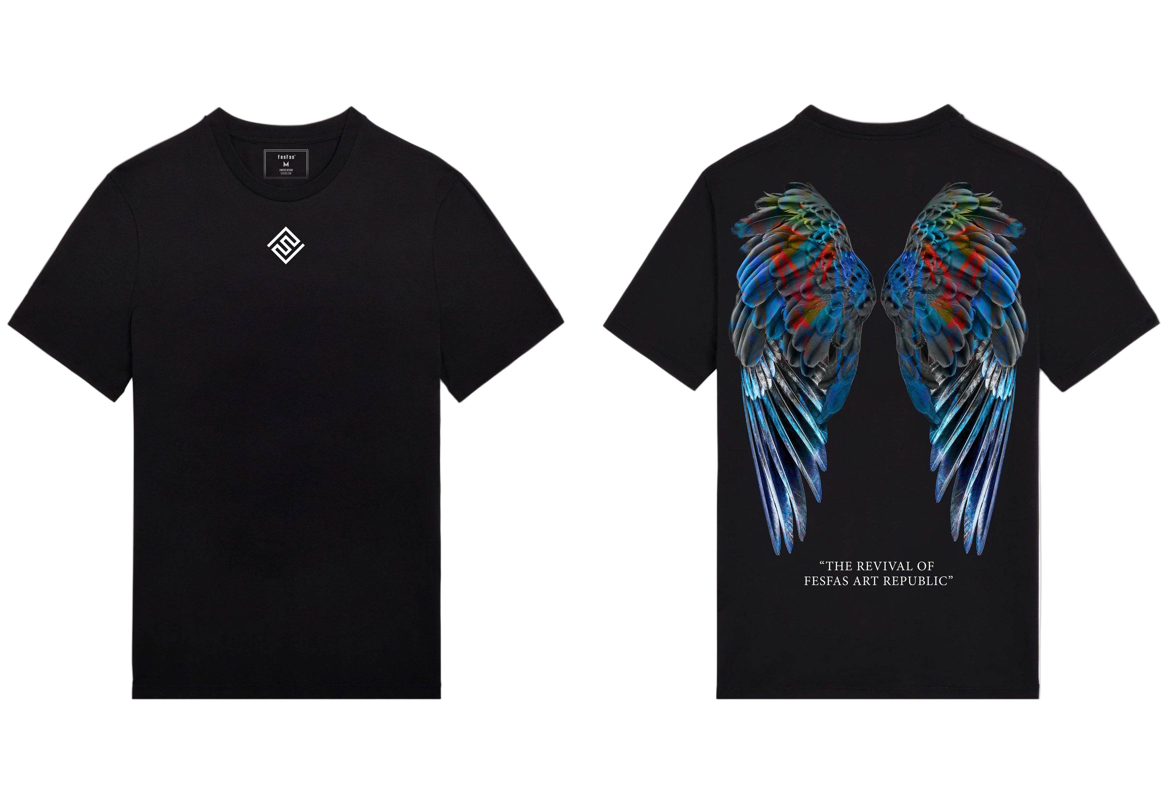 FesFas angel wings-print | Áo Thun | Nam | Màu Đen