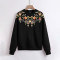 FesFas Flower-print Sweatshirt | Black | Men