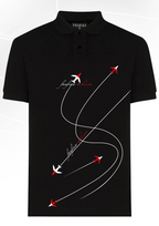FesFas Airplane-Print | Áo Polo | Nam | Màu Đen
