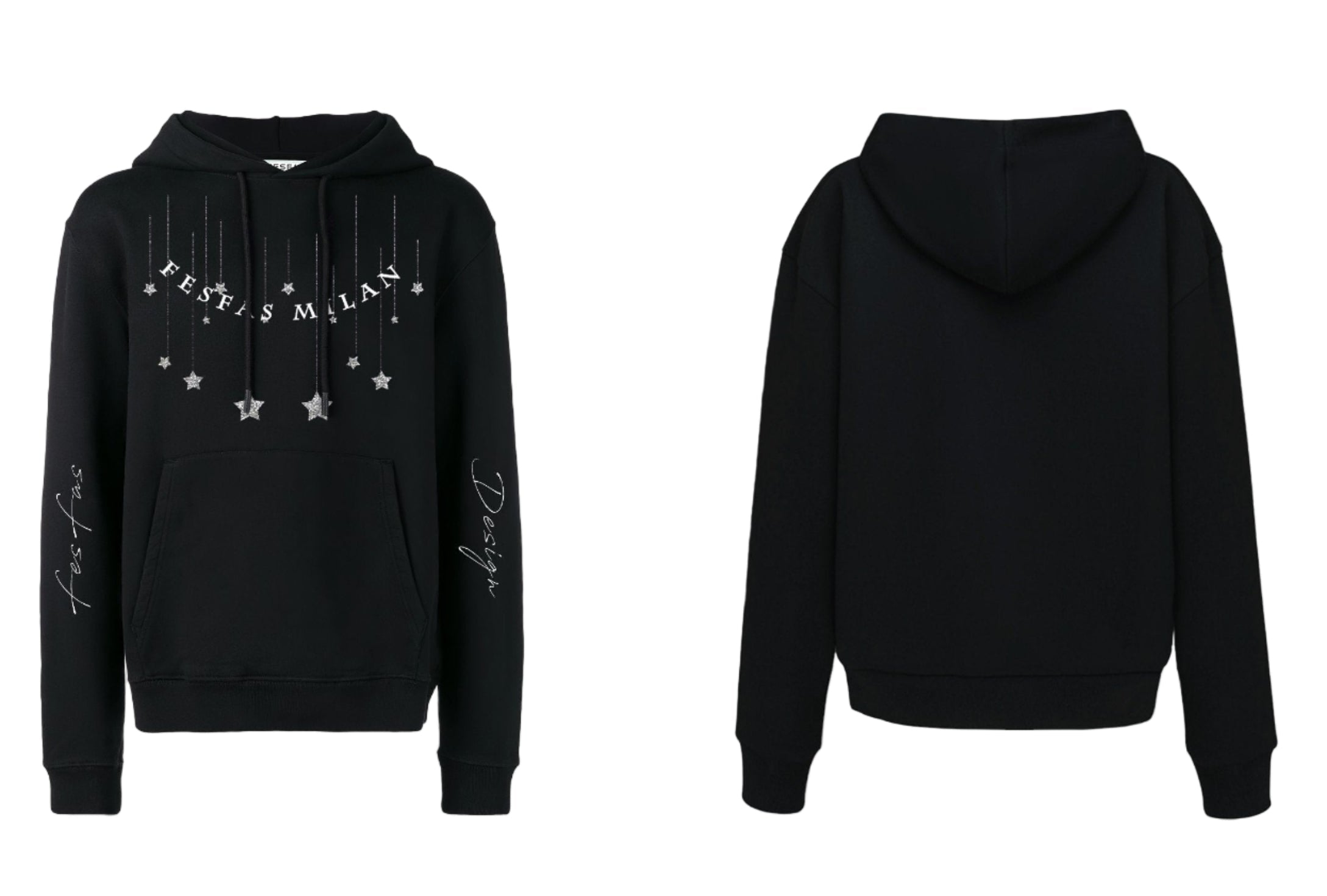 FesFas Sparkling Stars-print Hoodie | Black | Men