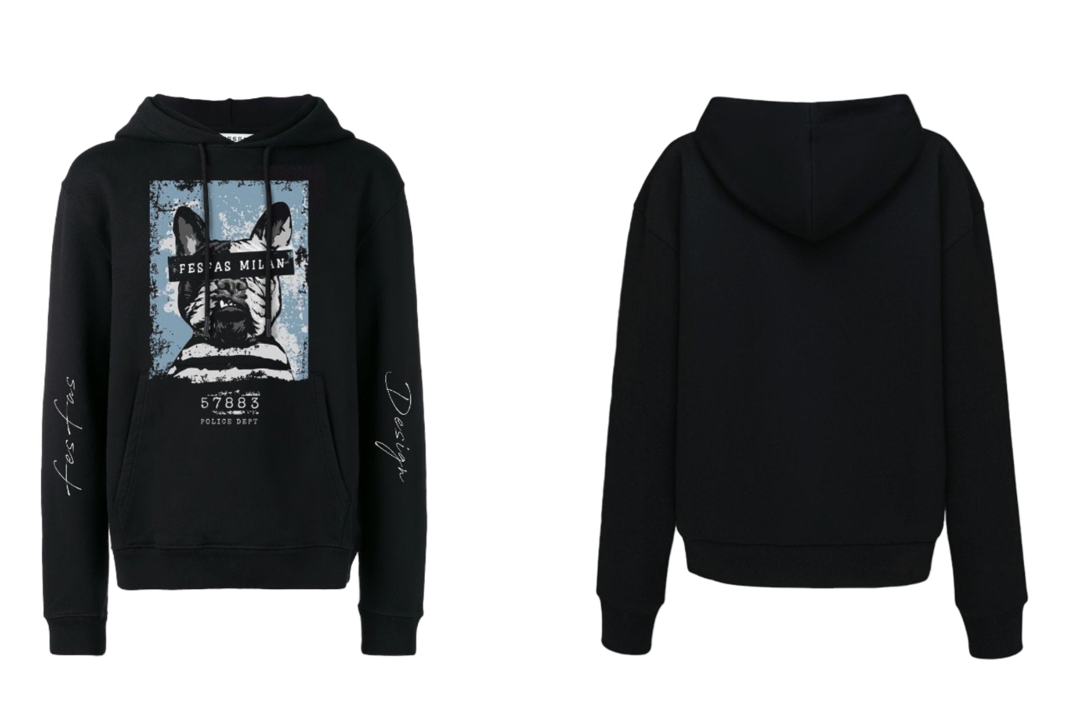 FesFas Puppy-print Hoodie | Black | Men
